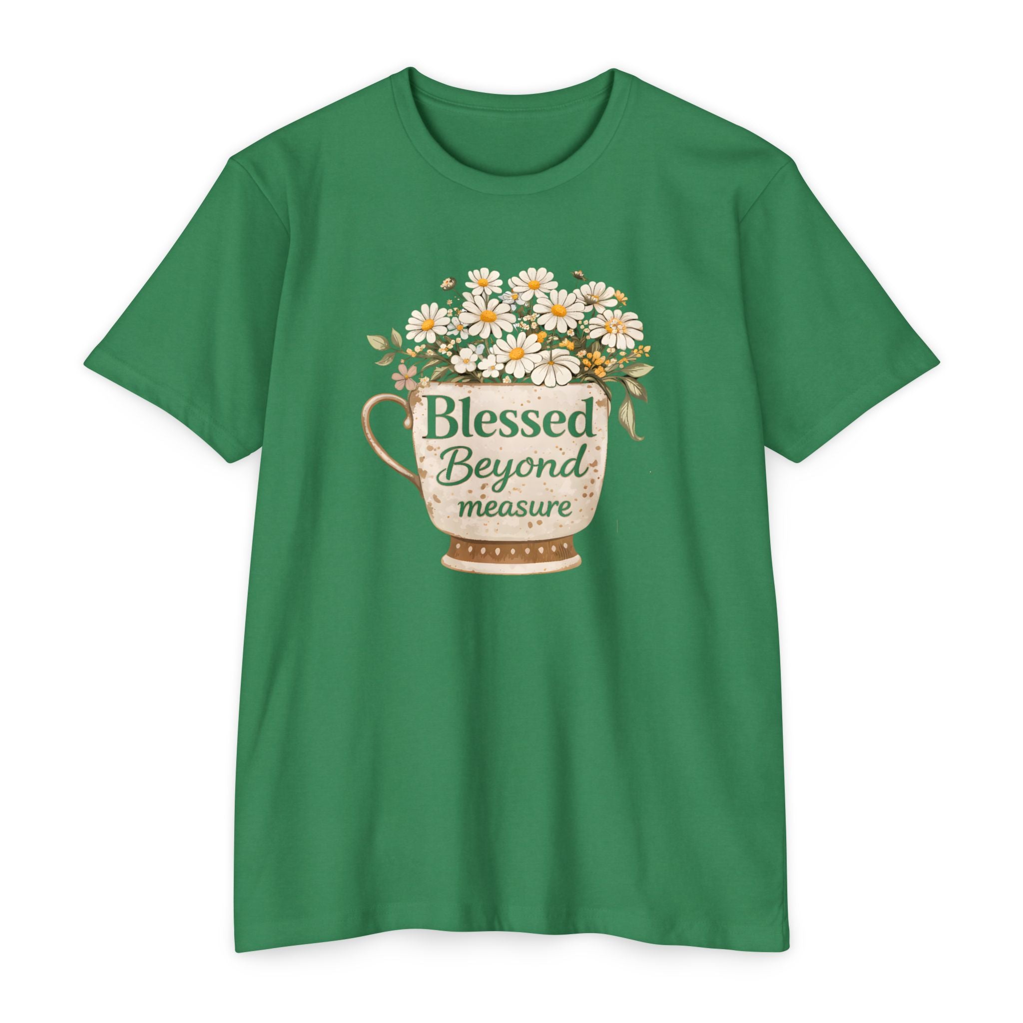 T-Shirt — "Blessed Beyond Measure" Floral Bouquet Tee