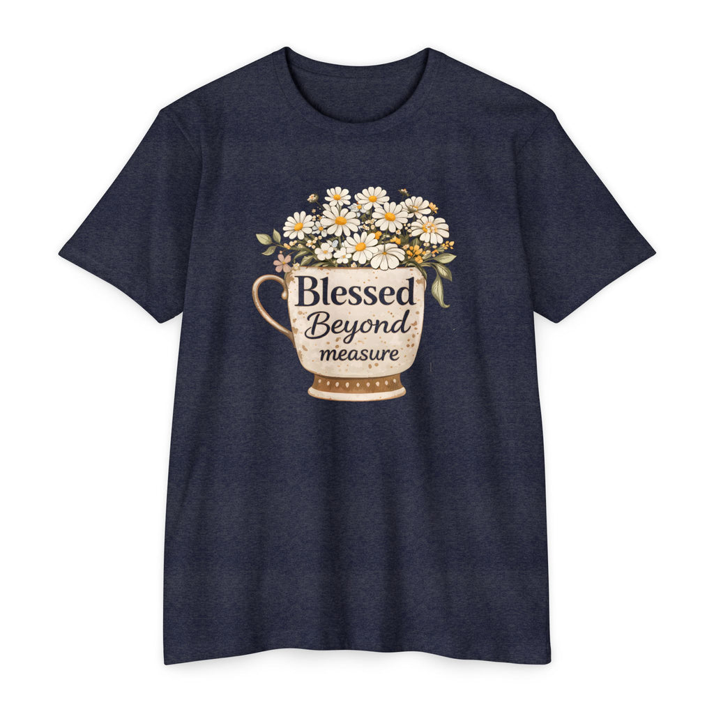 T-Shirt — "Blessed Beyond Measure" Floral Bouquet Tee