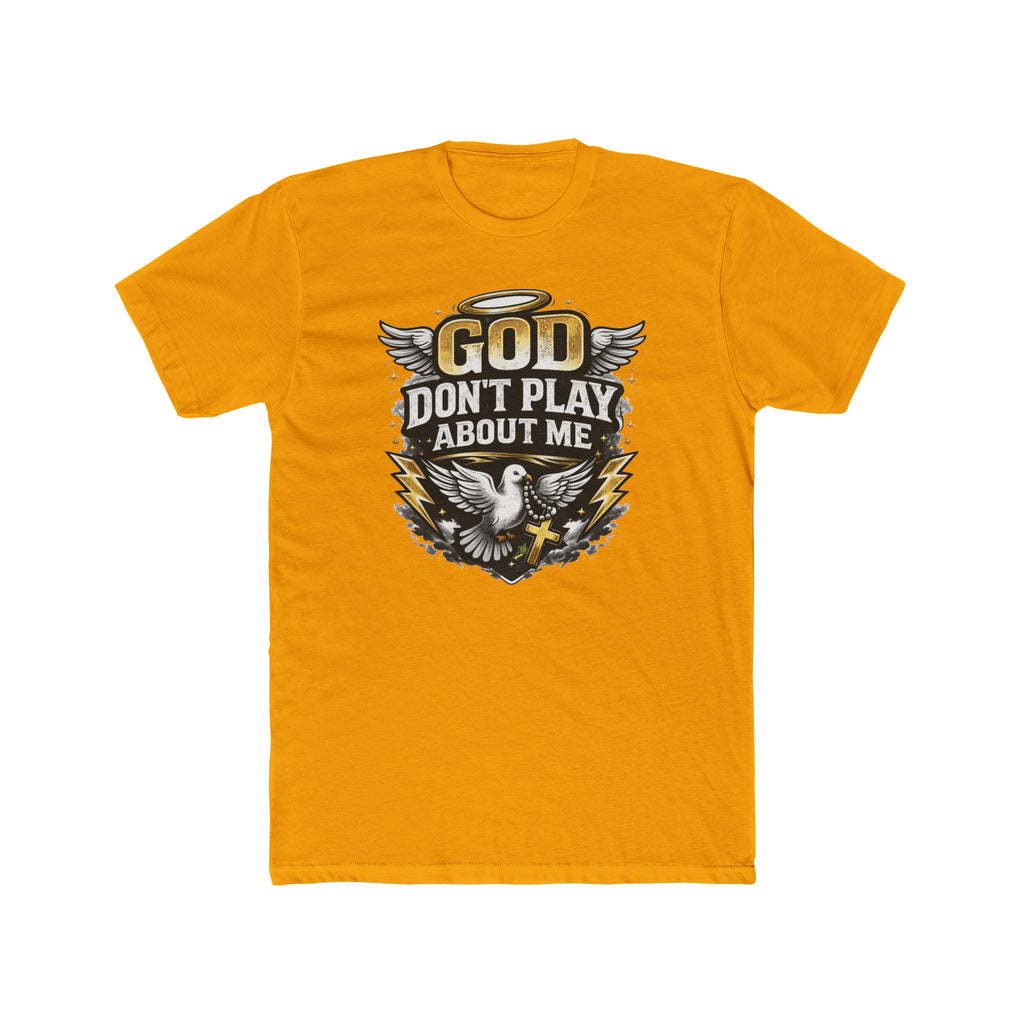 God Don't Play About Me T-Shirt | Dove, Cross & Lightning Christian Tee