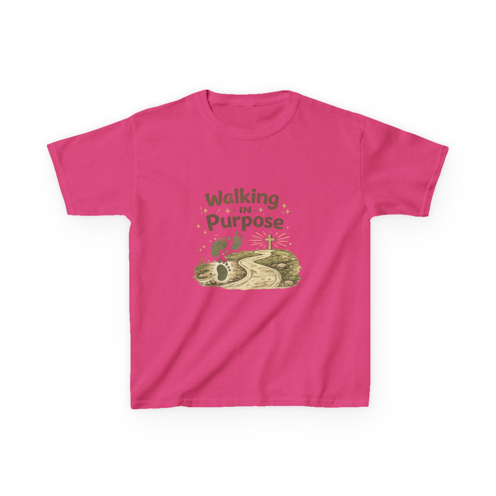 Kids Tee — "Walking in Purpose" Inspirational Christian Kids T-Shirt