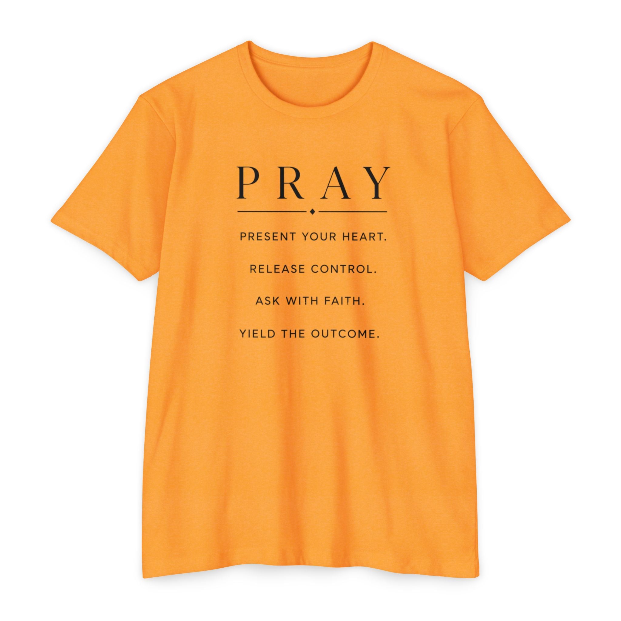 Womens "PRAY" inspirational text T-Shirt |