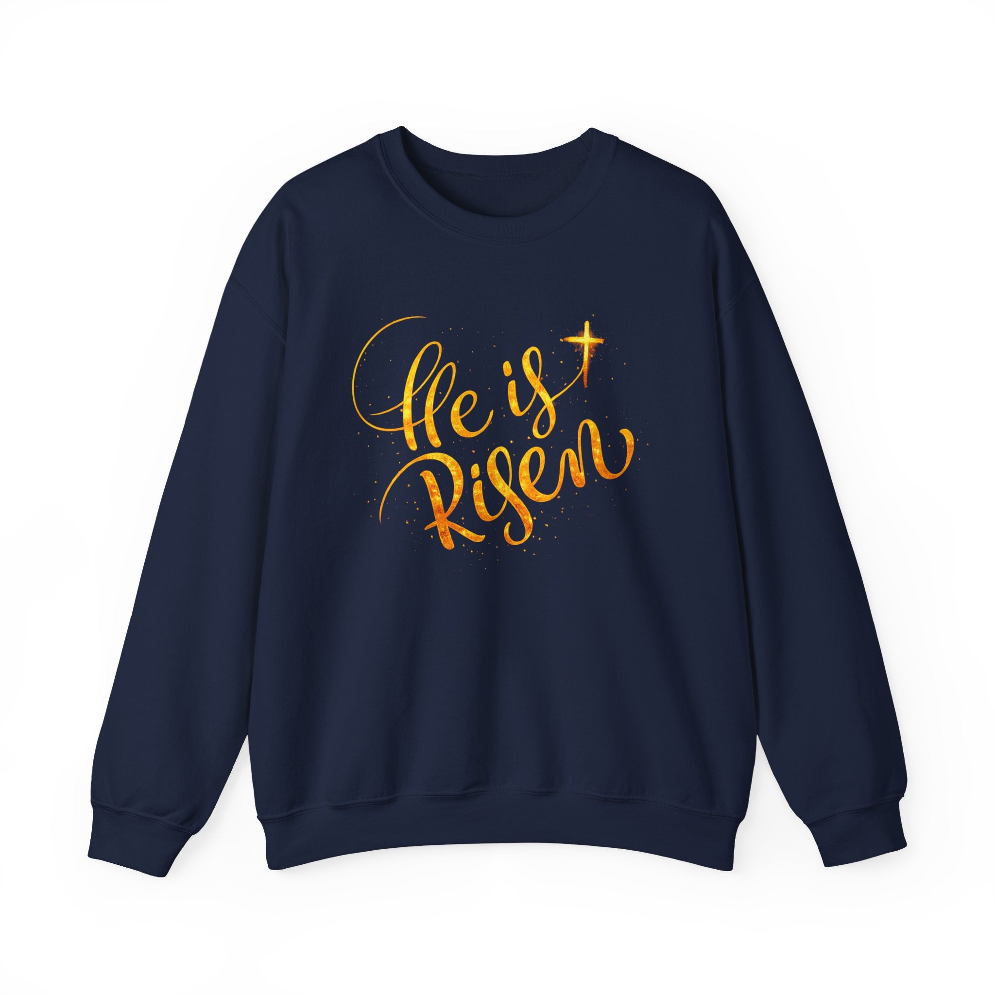 Womens He Is Risen Sweatshirt — Christian Easter Crewneck