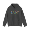 Womens Saint Floral Hoodie — Colorful 'SAINT' Graphic Pullover