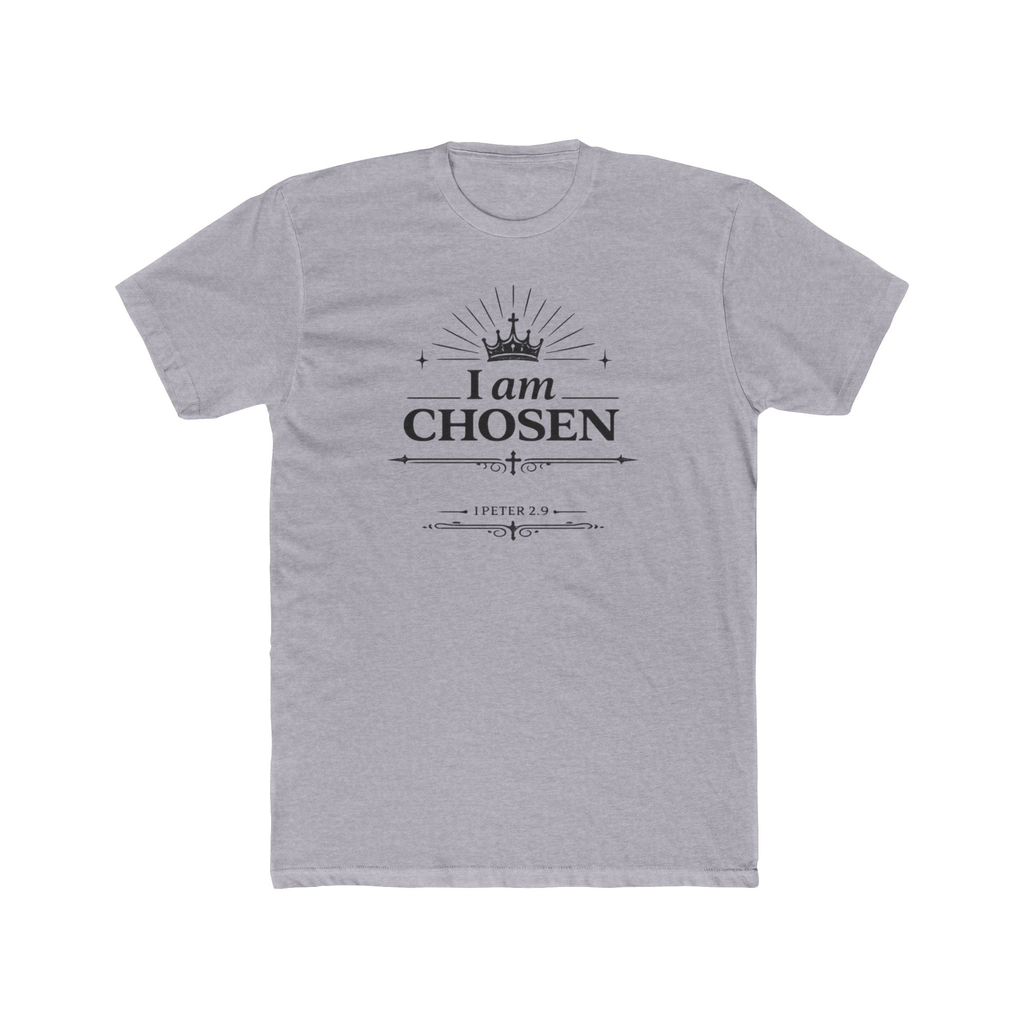 I Am Chosen T-Shirt | Crown Typography, Inspirational Scripture Tee