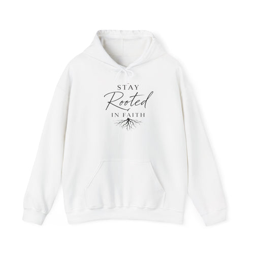 Faith Hoodie — "Stay Rooted in Faith" Graphic Pullover