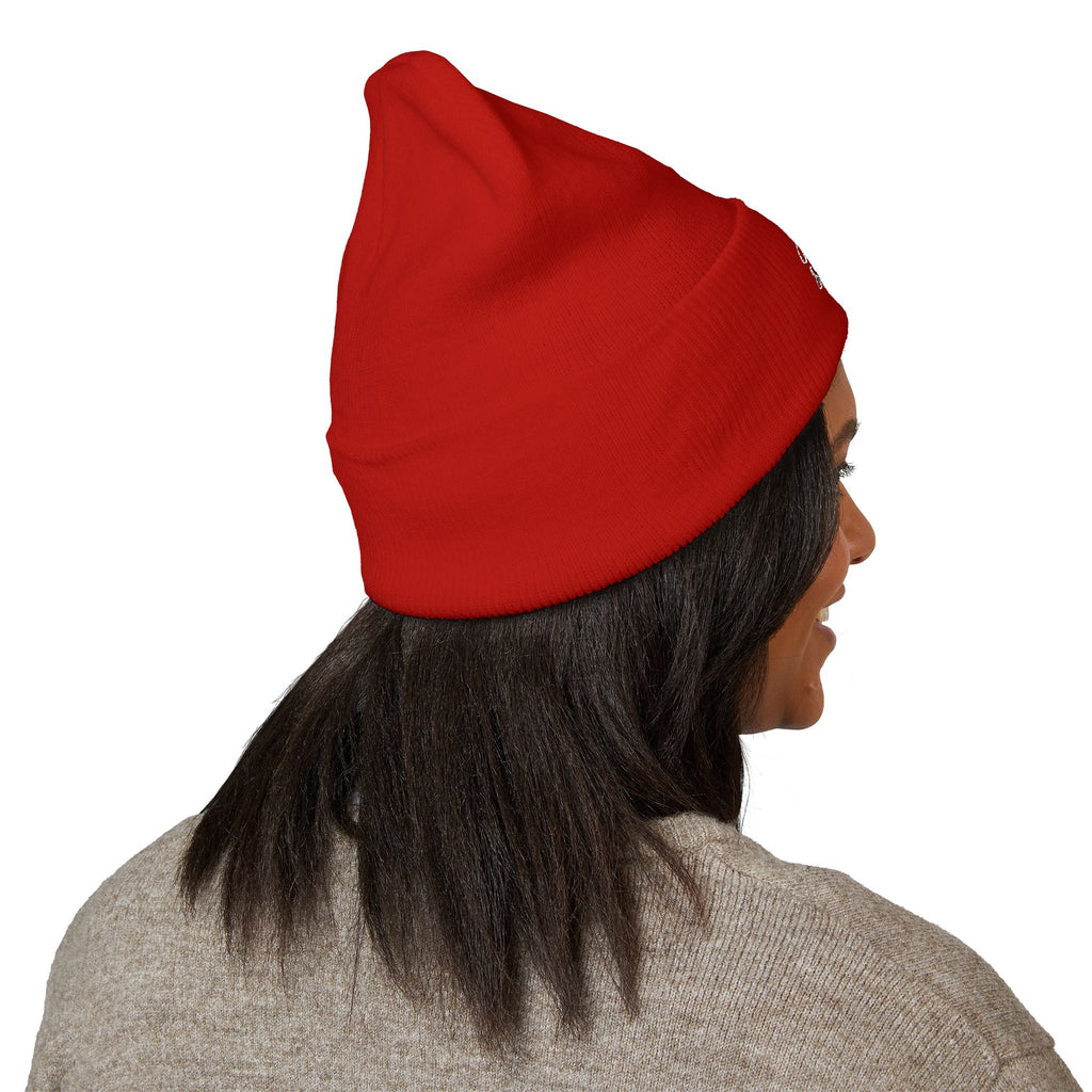 Embroidered Classic Cuffed Beanie — Minimal Script Logo