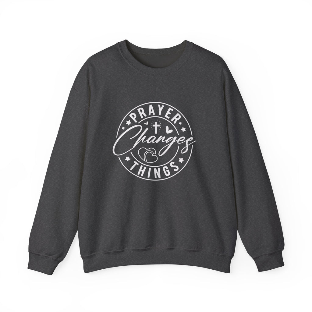 Prayer Changes Things Sweatshirt — Inspirational Christian Crewneck