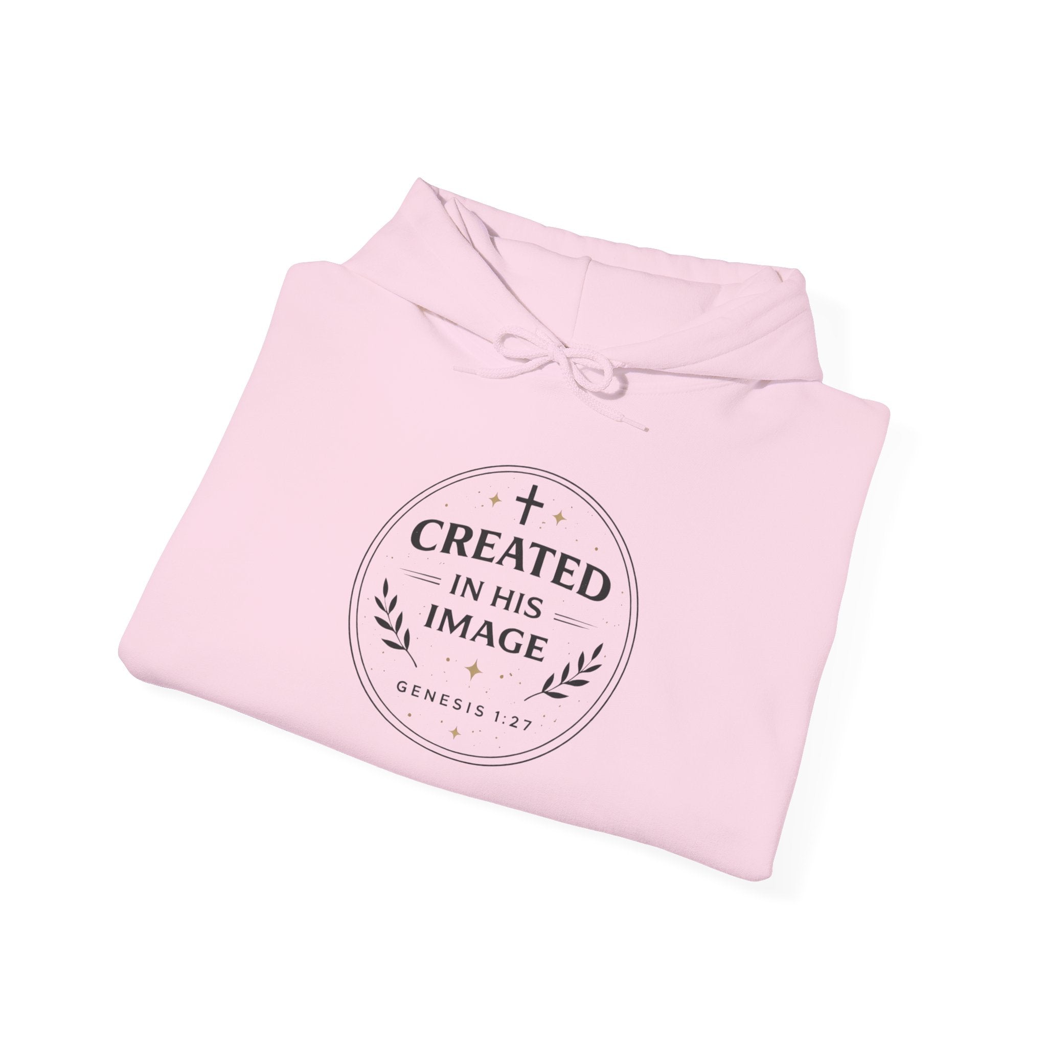 Created In His Image Hoodie — Christian Faith Pullover, Inspirational Bible Verse Sweatshirt