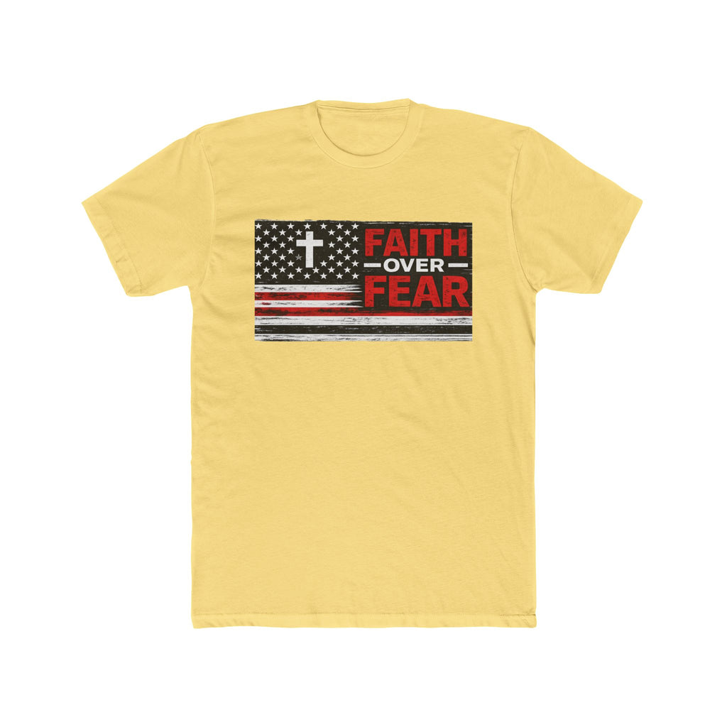 Faith Over Fear T‑Shirt — Christian Flag Graphic Tee