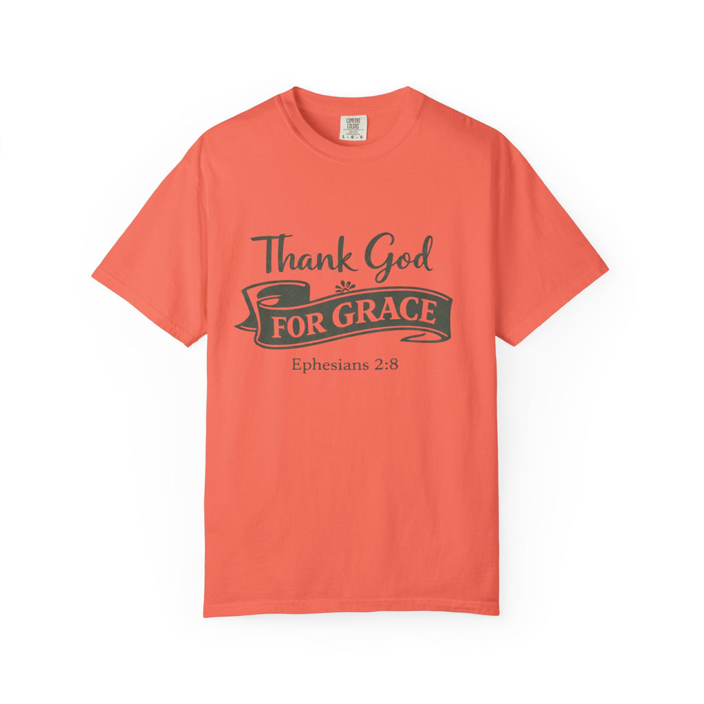 Thank God For Grace T-Shirt — Christian Faith Graphic Tee (Ephesians 2:8)