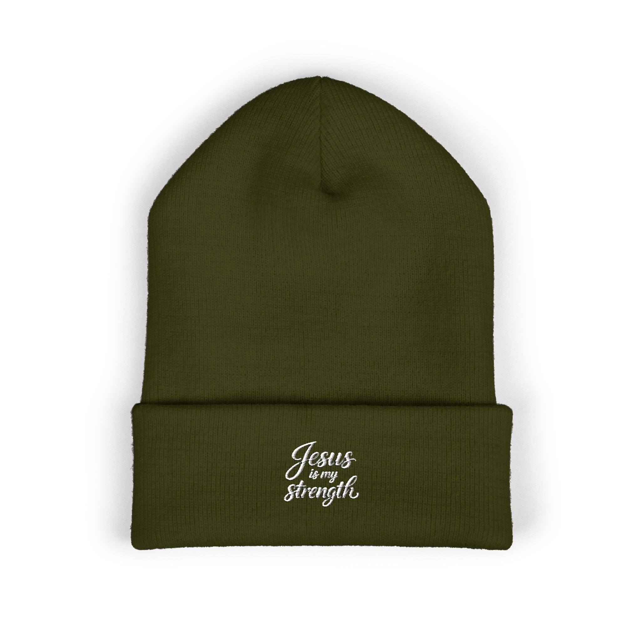 Embroidered Classic Cuffed Beanie — Minimal Script Logo