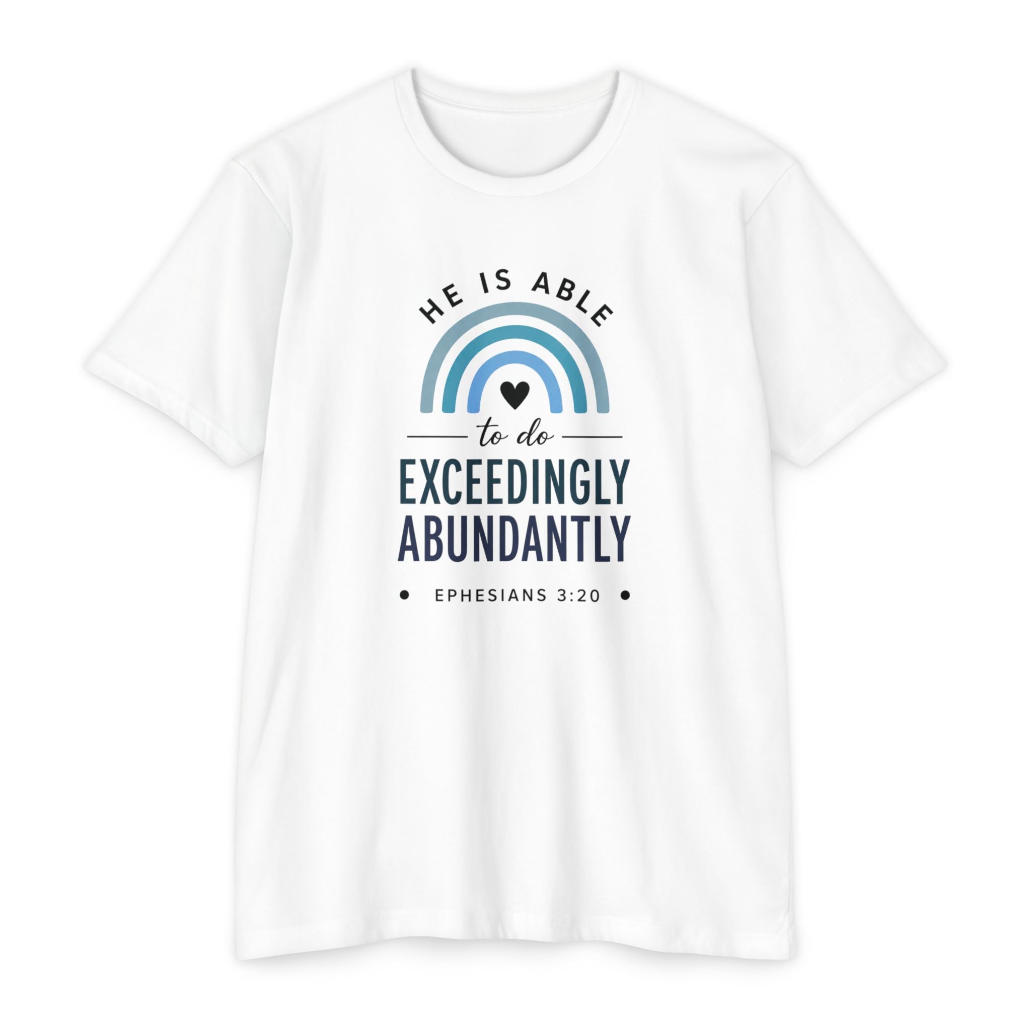 Womens Exceedingly Abundantly T-Shirt — Ephesians 3:20 Inspirational Christian Tee