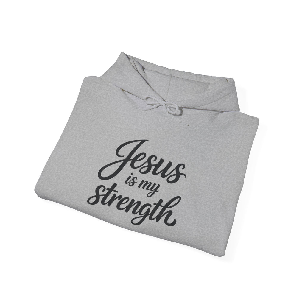 Womens "Jesus is My Strength" Heavy Blend™ Hooded Sweatshirt