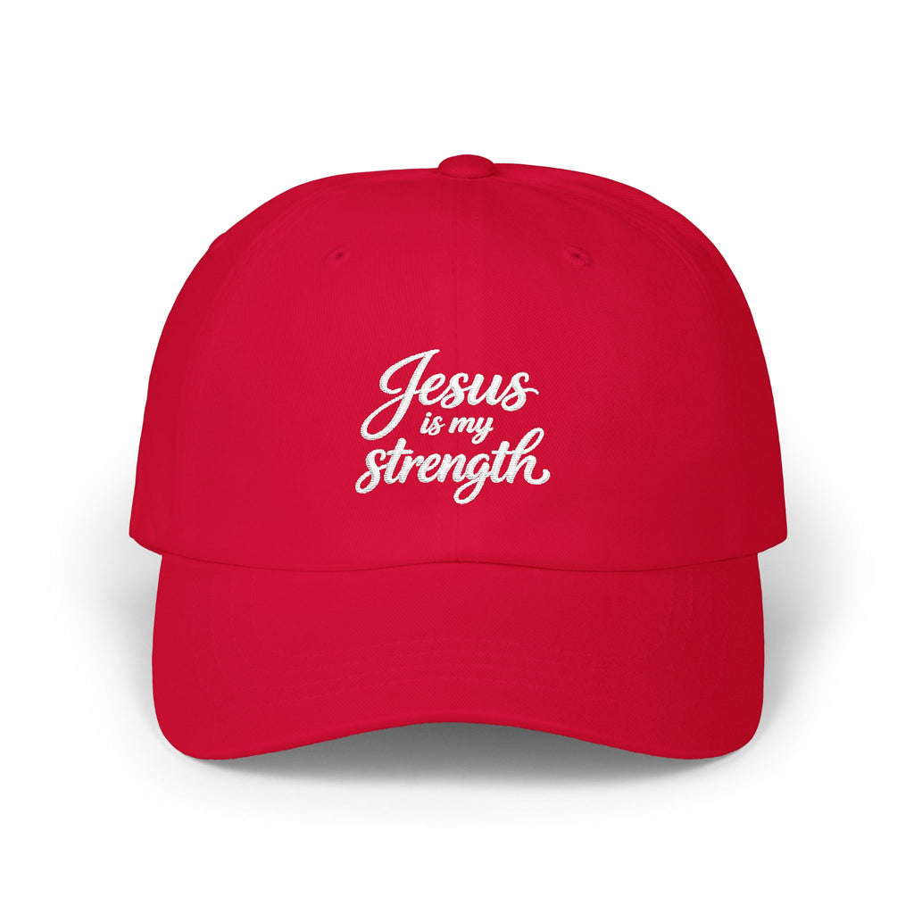 Dad Cap - "Jesus Is My Strength" Embroidered Christian Baseball Hat