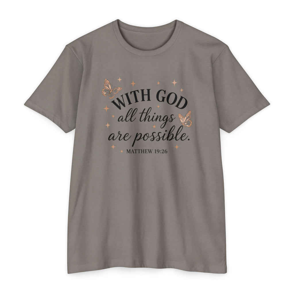 With God All Things Are Possible T-Shirt — Christian Inspirational Tee