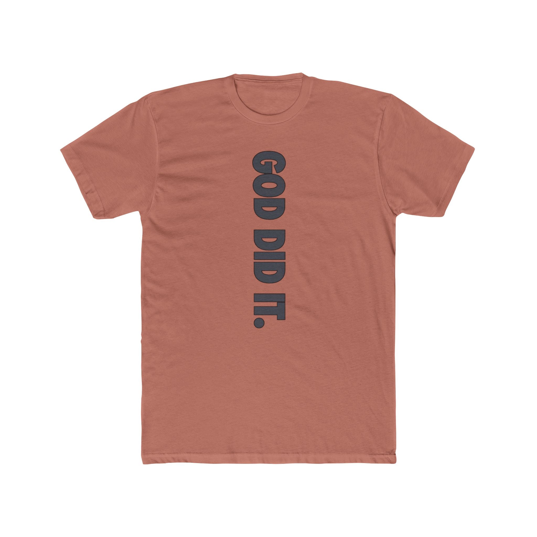 God Did It Tee — Vertical Script Religious Christian T‑Shirt