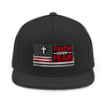 Faith Over Fear Snapback Hat - Christian American Flag Baseball Cap
