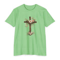 Womens Floral Cross T-Shirt — Rustic Christian Tee for Easter & Church