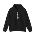 Mens Arrow Trio Hoodie Minimalist Vertical Arrow Graphic Sweatshirt