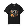 Women of Faith Rise Up T-Shirt — Floral Christian Inspirational Tee