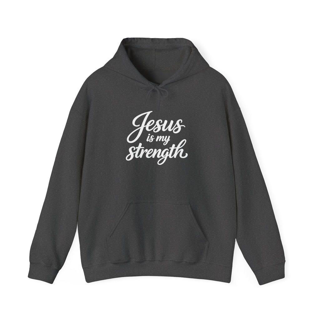 Womens "Jesus is My Strength" Heavy Blend™ Hooded Sweatshirt