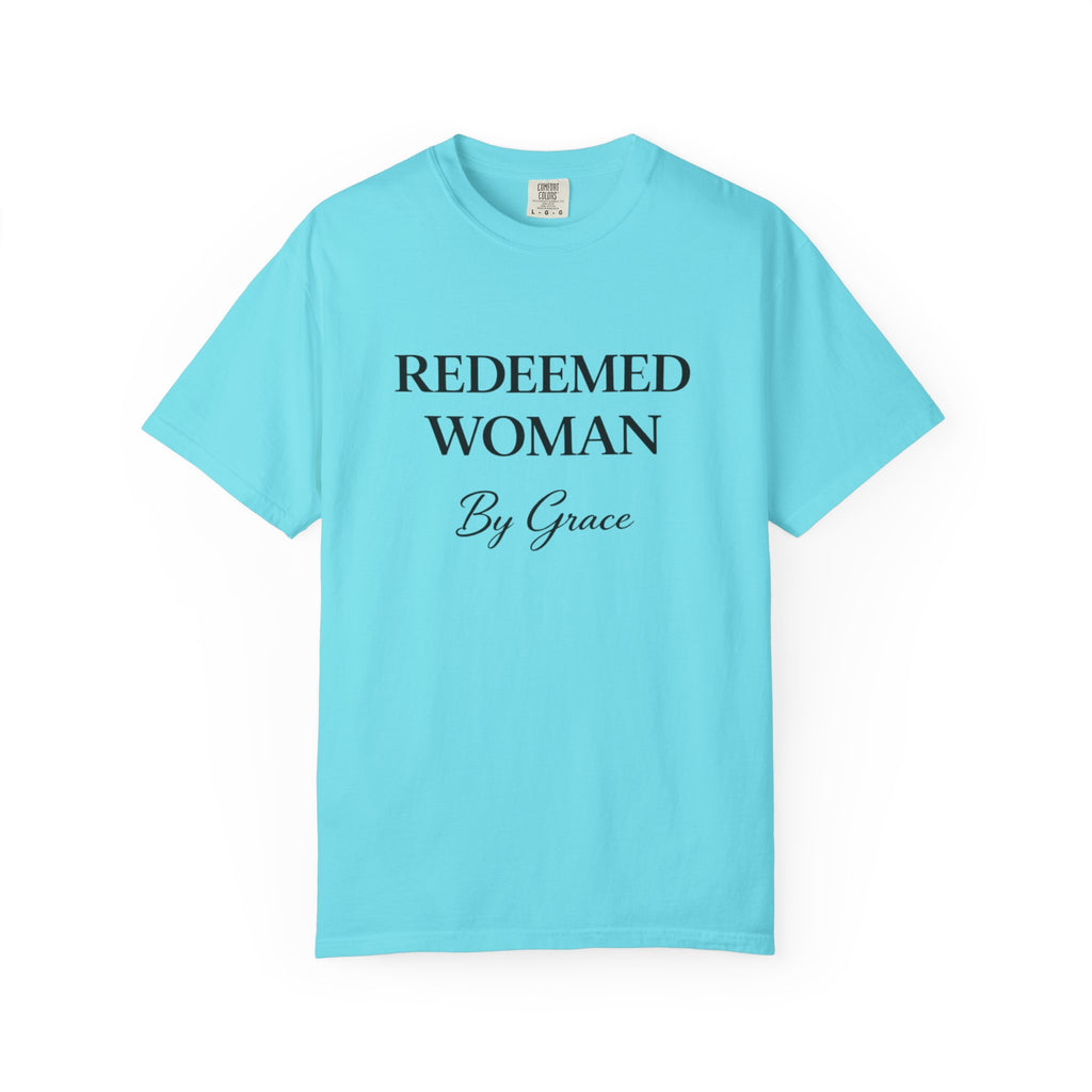 Redeemed Woman T-Shirt — "By Grace" Christian Faith Tee