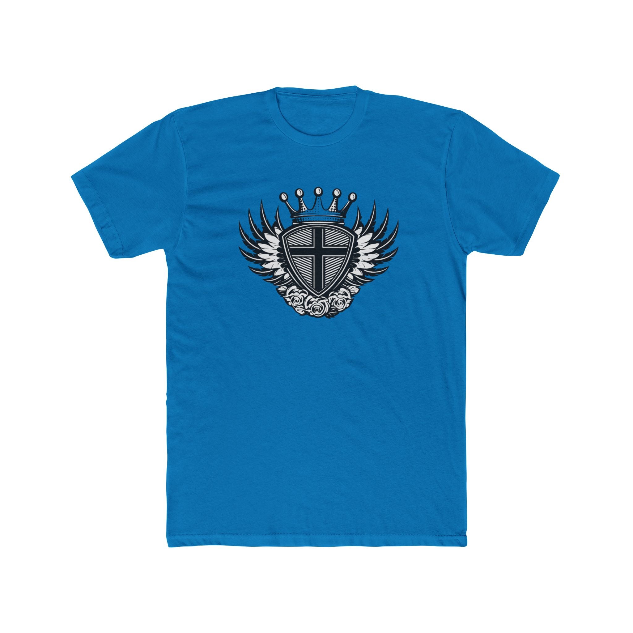 Crowned Winged Shield Tee | Rose Emblem Crest T-Shirt