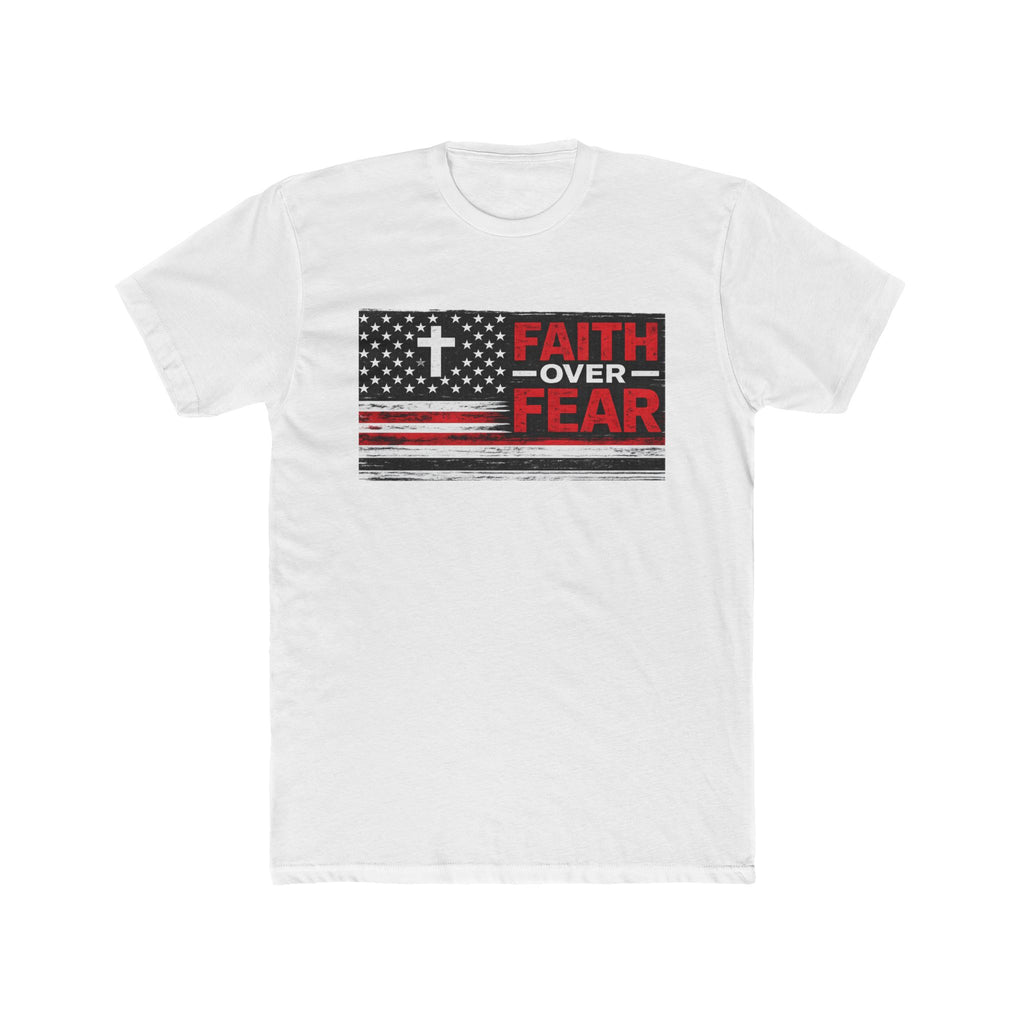 Faith Over Fear T‑Shirt — Christian Flag Graphic Tee