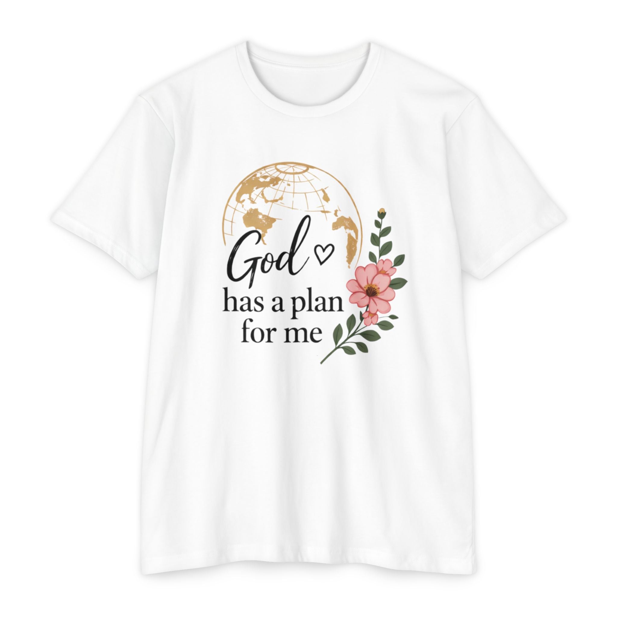 Inspirational Faith T-Shirt — "God Has a Plan for Me" Floral Tee