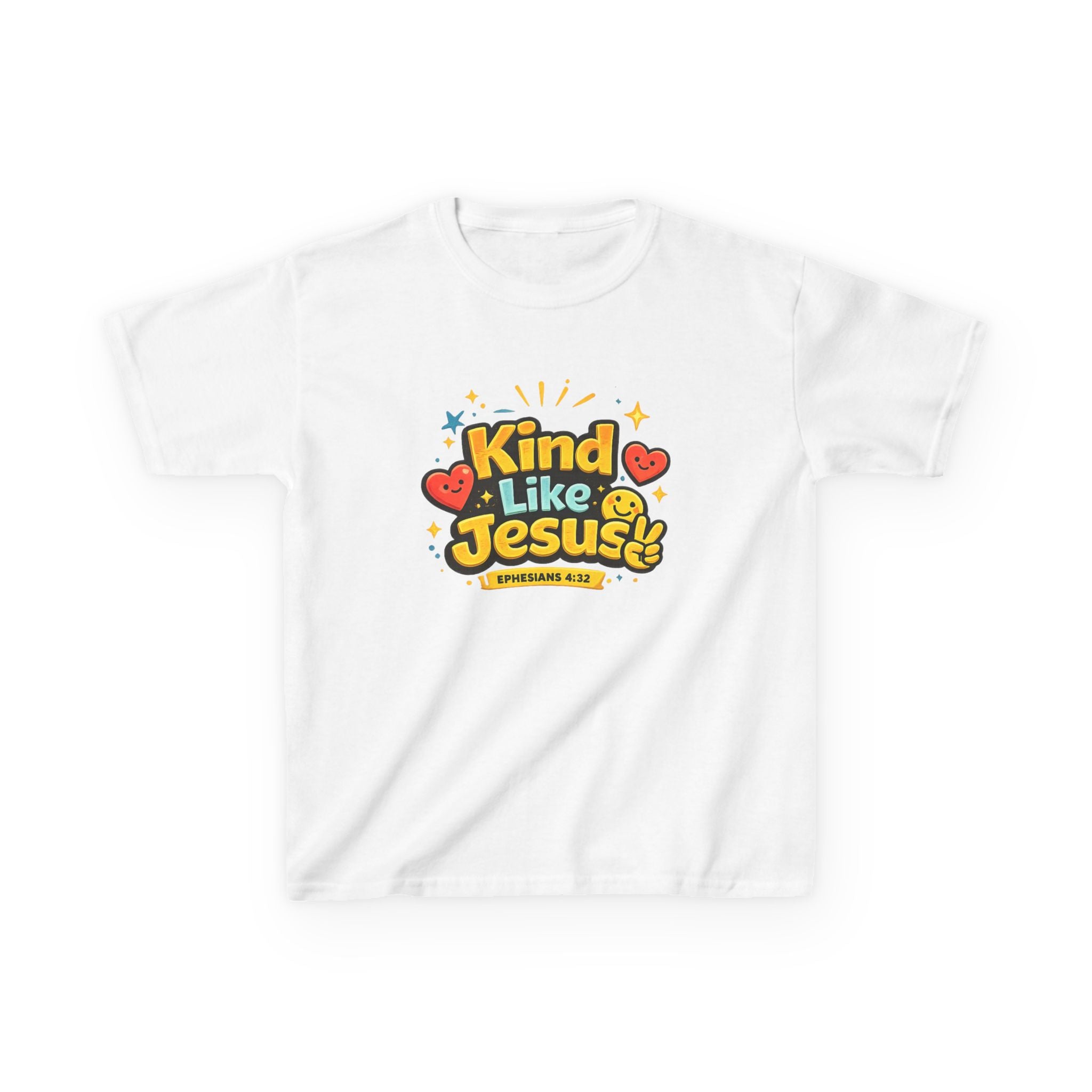 Kids Tee — "Kind Like Jesus" Cute Christian Graphic Shirt
