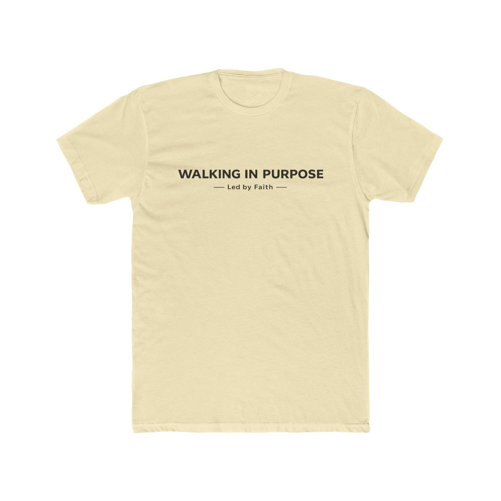 Walking in Purpose Led By Faith Cotton Tee Christian T-shirt Faith Inspired| Wearing your Faith
