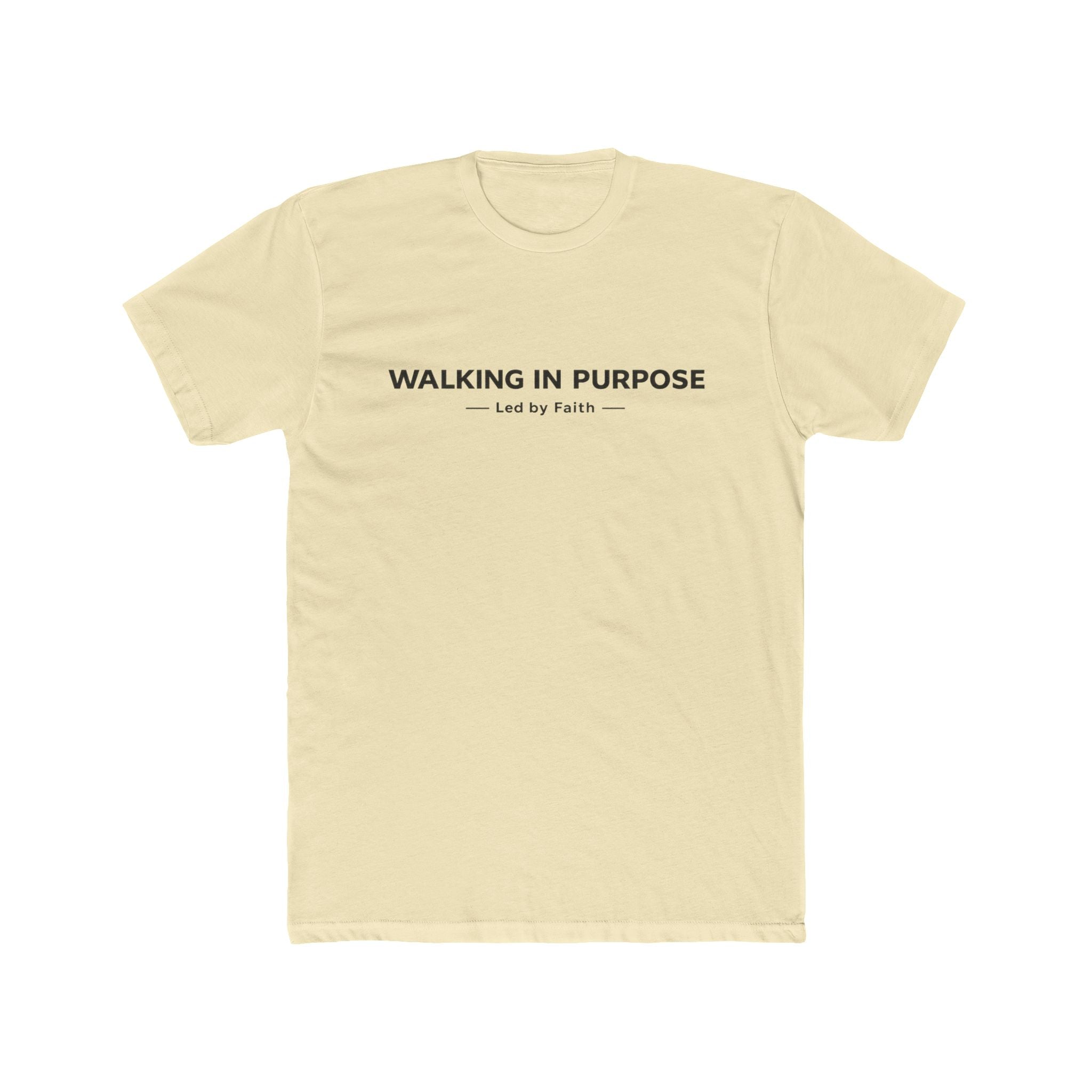 Walking in Purpose Led By Faith Cotton Tee Christian T-shirt Faith Inspired| Wearing your Faith