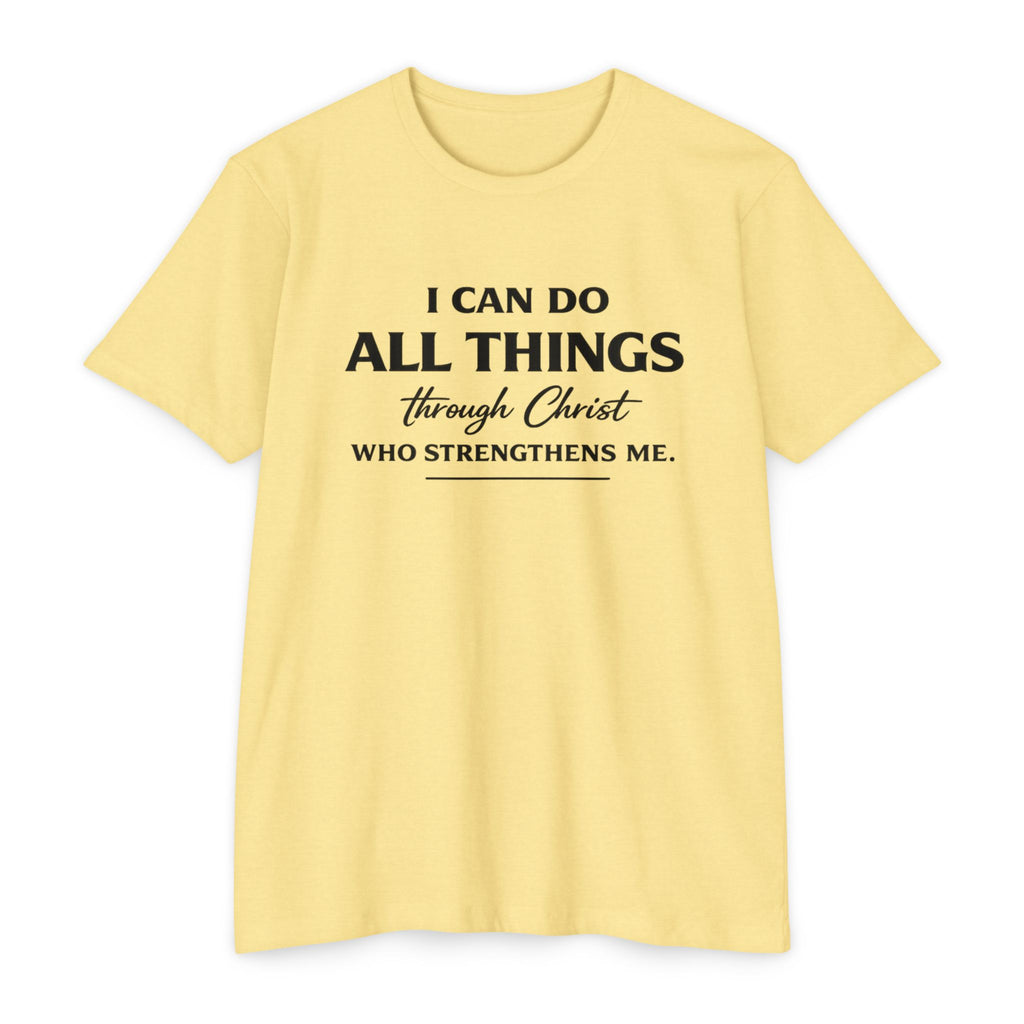 Womens "I Can Do All Things" Christian Scripture Tee
