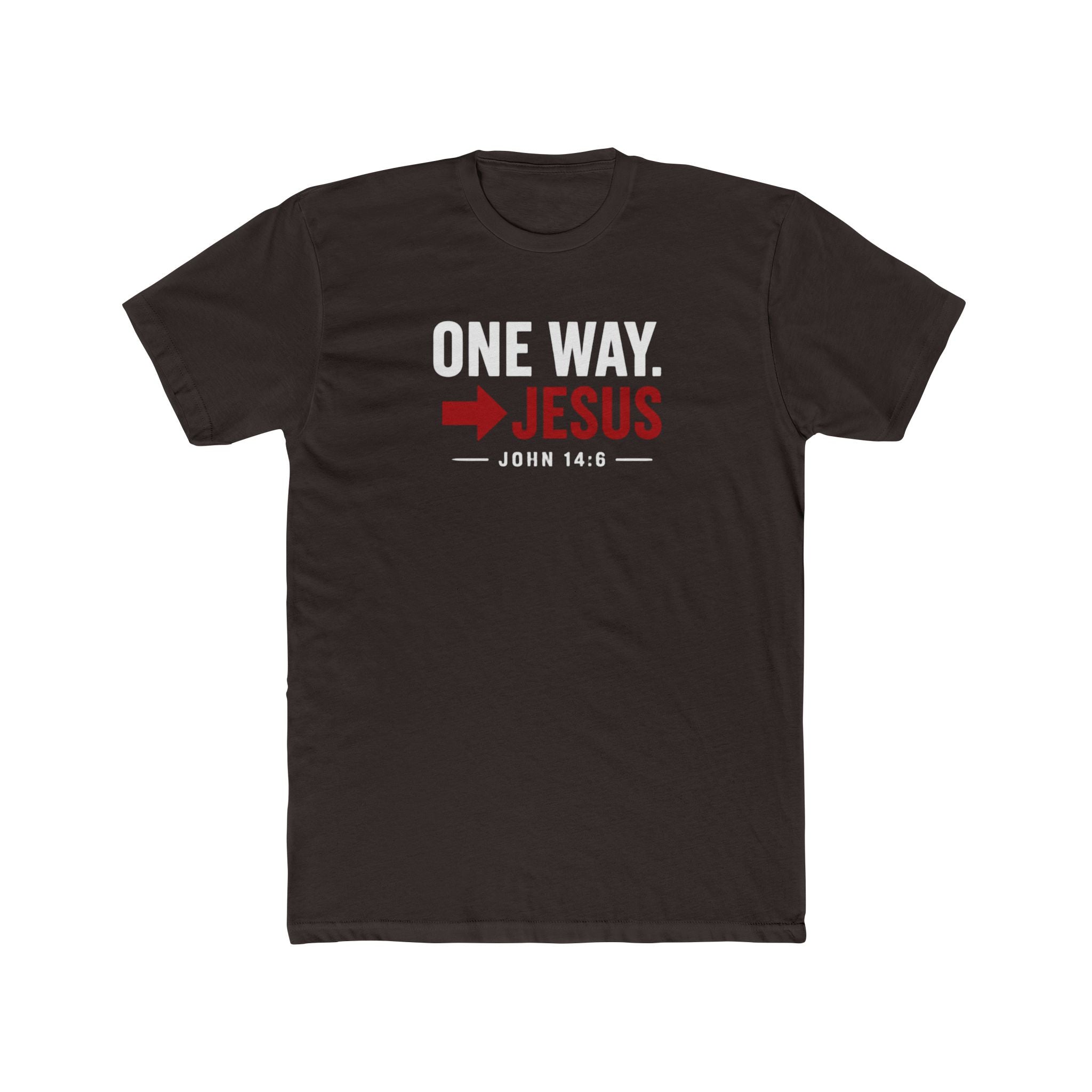 Mens One Way → Jesus T-Shirt — Christian Faith Graphic Tee
