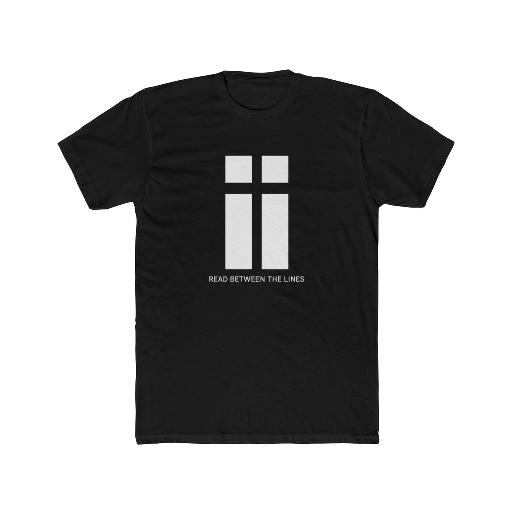 Read Between the Lines graphic Tee | Minimalist Cross Design