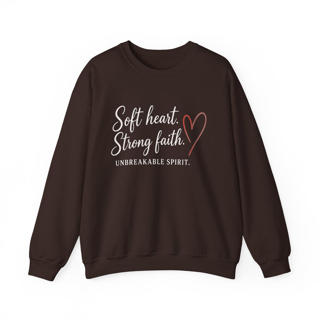 Womens Crewneck Sweatshirt "Soft Heart. Strong Faith."