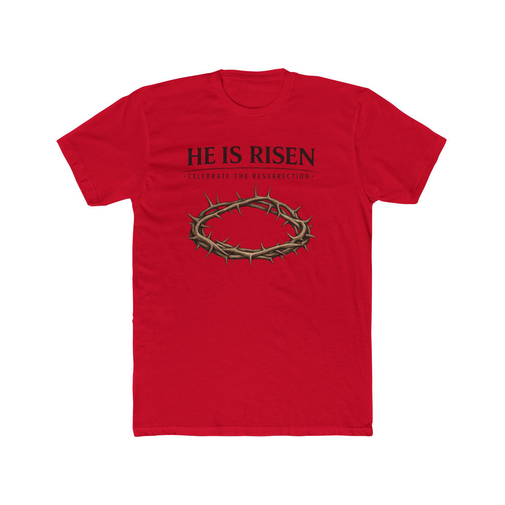 Mens " He is Risen " Christian T-Shirt | Next Level Brand
