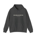 Mens "Walking in Purpose" Hoodie — Minimal Inspirational Christian Sweatshirt
