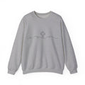 Womens Minimal Cross Line Crewneck Sweatshirt