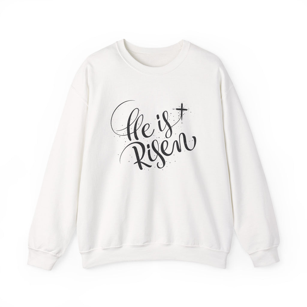Womens He Is Risen Sweatshirt — Christian Easter Crewneck