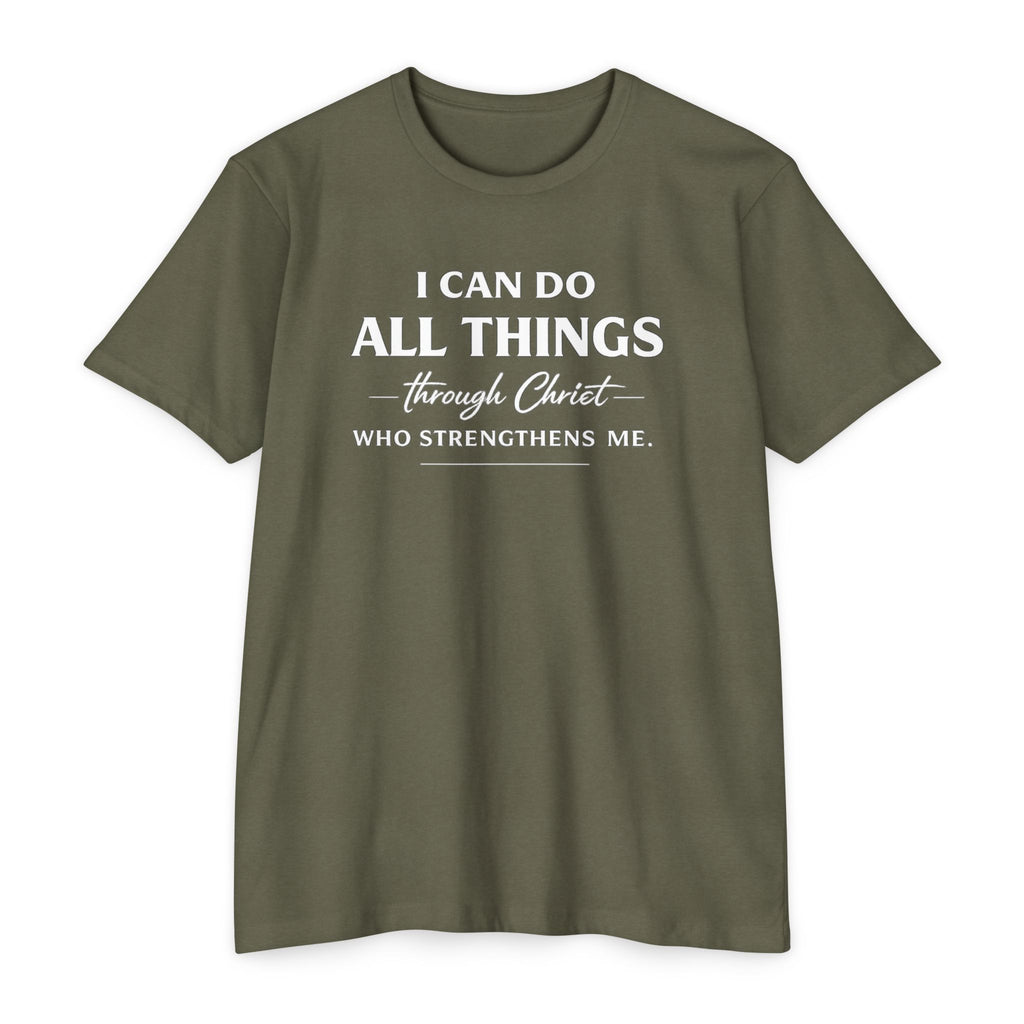 Womens "I Can Do All Things" Christian Scripture Tee |