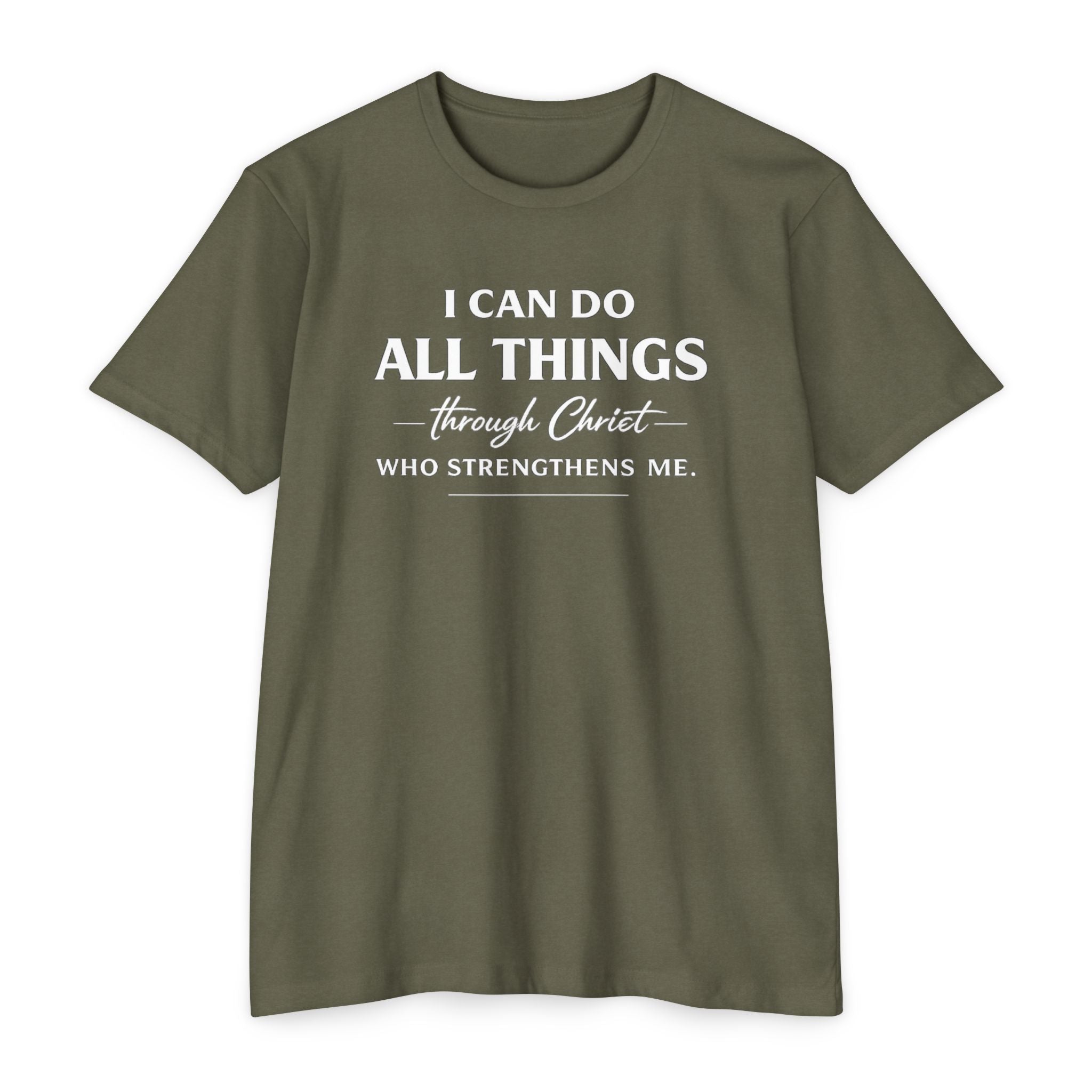 Womens "I Can Do All Things" Christian Scripture Tee |