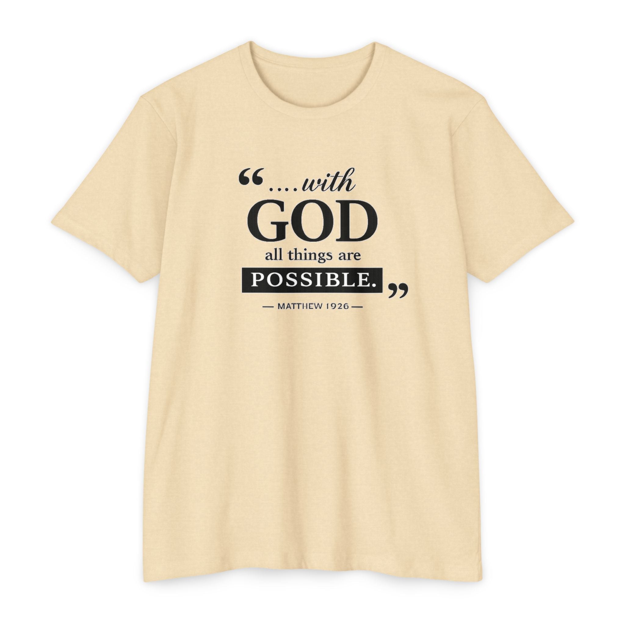 Womens With God All Things Are Possible T-Shirt