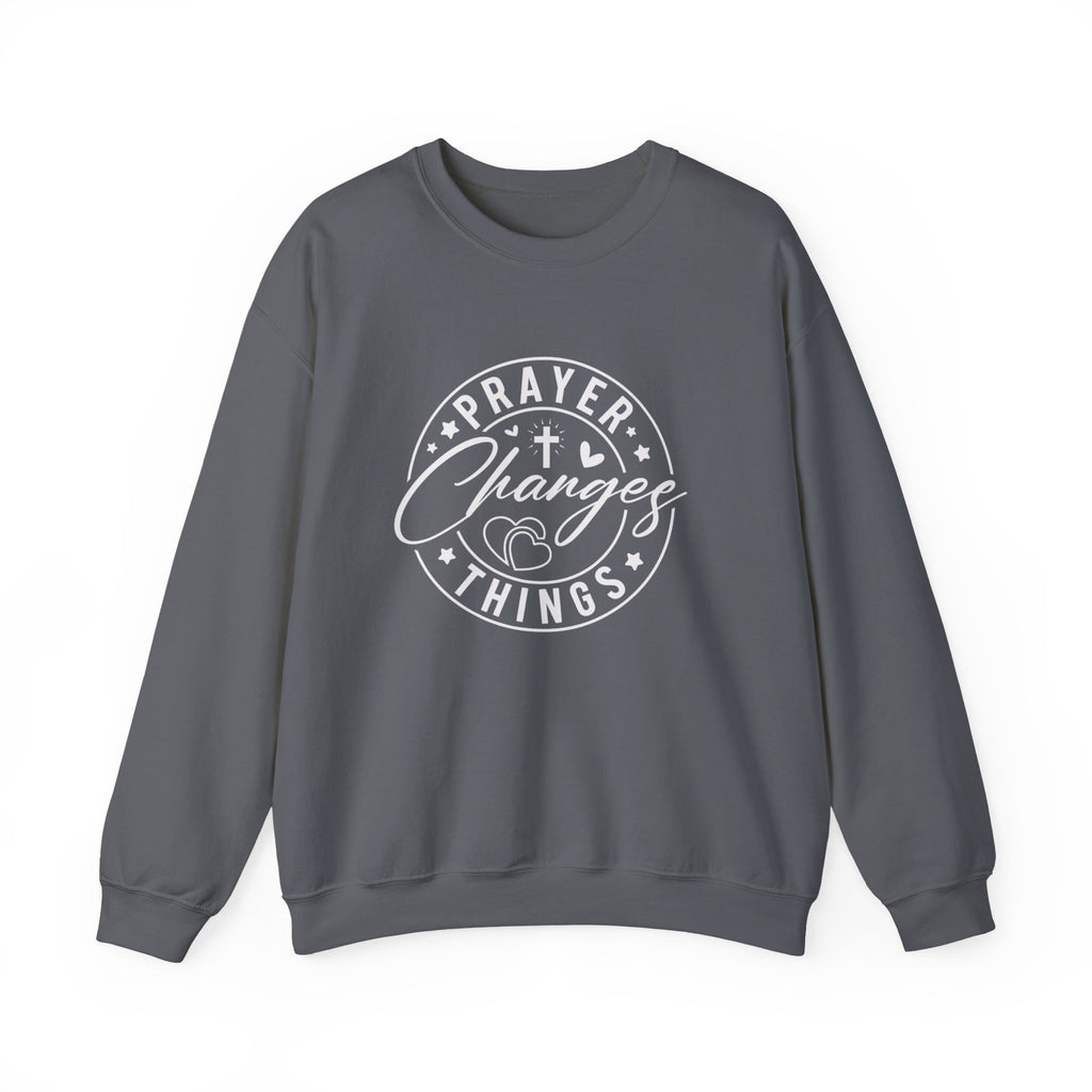 Prayer Changes Things Sweatshirt — Inspirational Christian Crewneck
