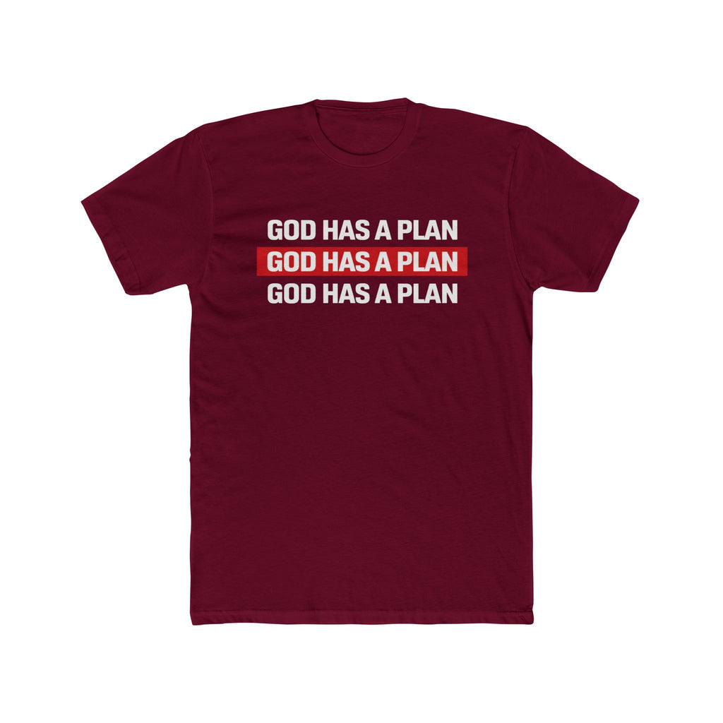 Mens God Has A Plan Tee - Inspirational Christian Message Shirt