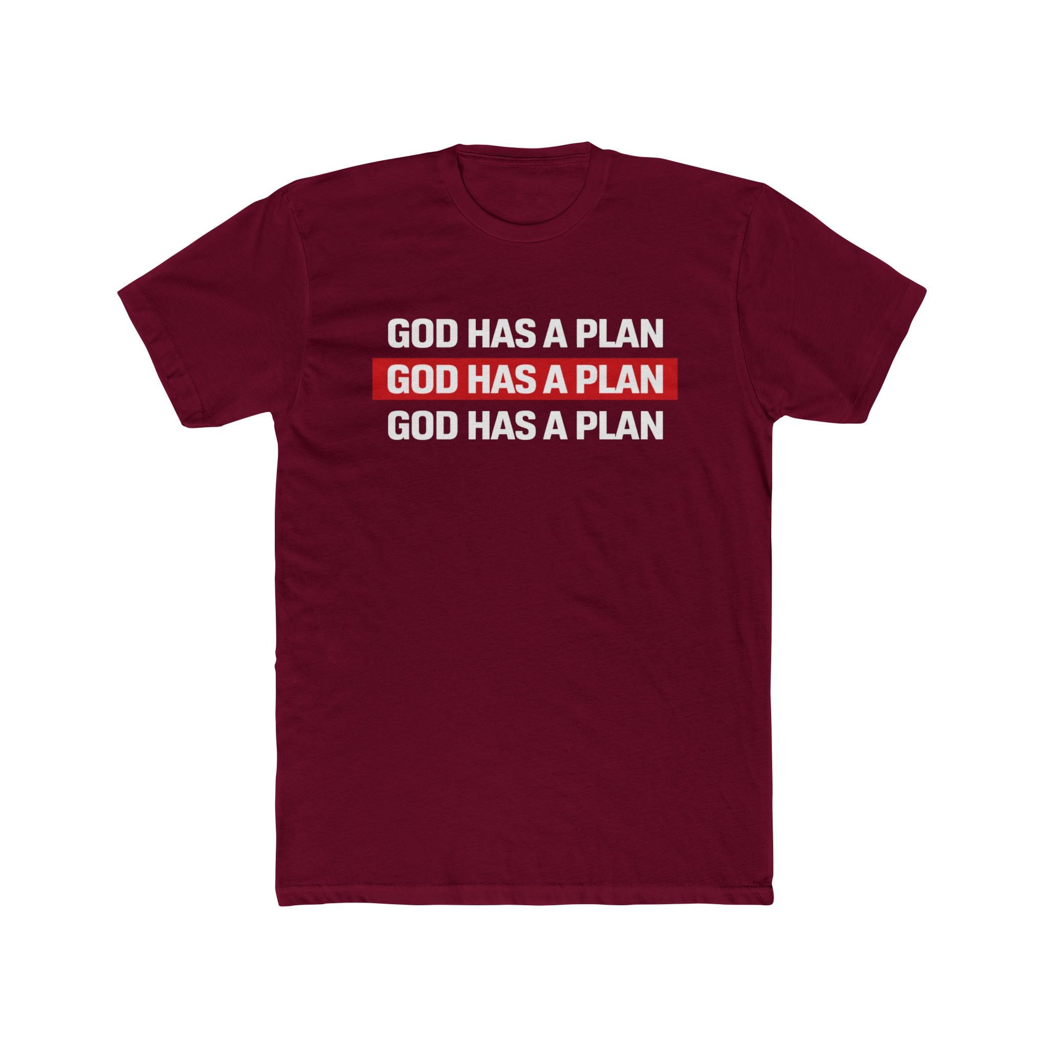 Mens God Has A Plan Tee - Inspirational Christian Message Shirt