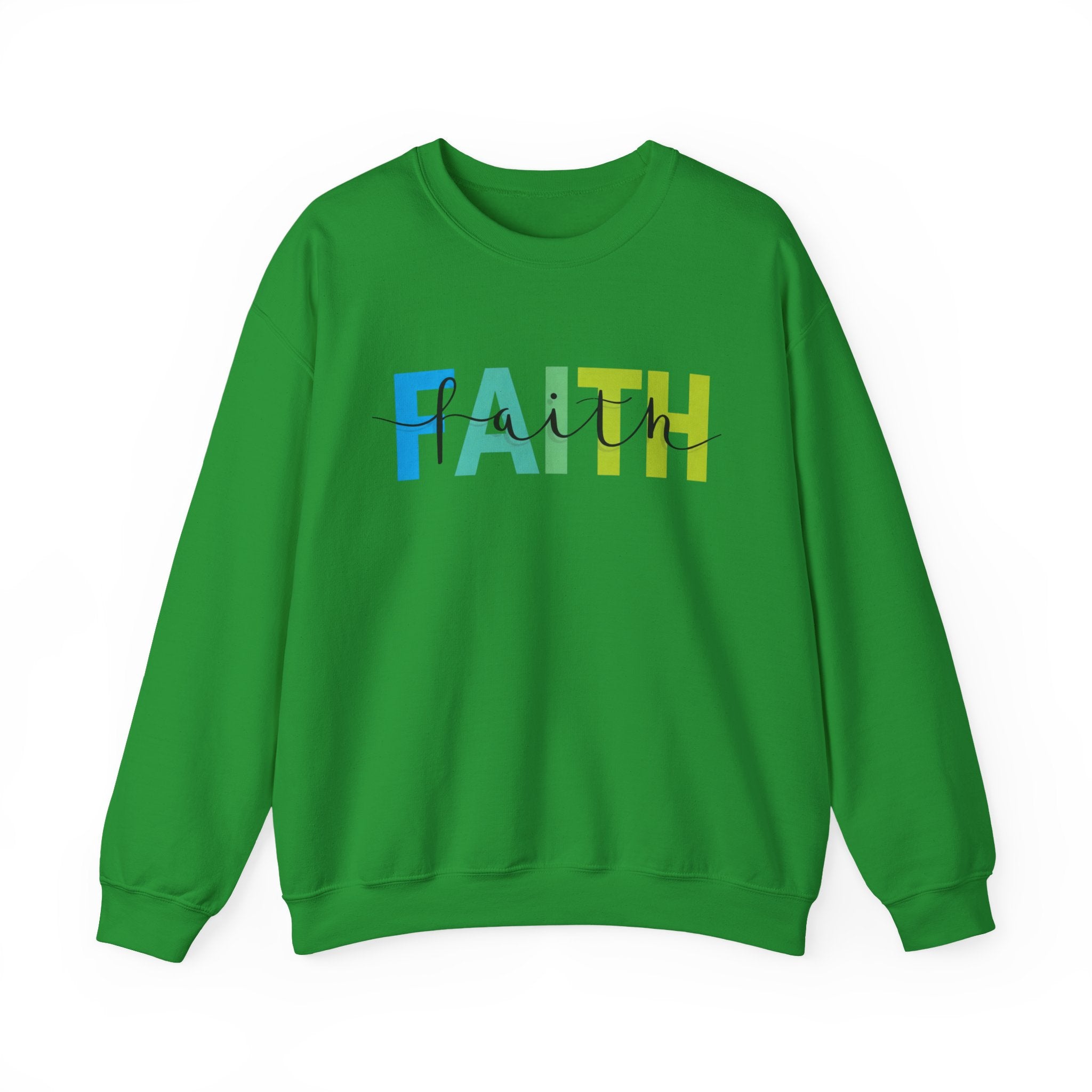 Faith Colorblock Crewneck Sweatshirt — Inspirational Christian Pullover