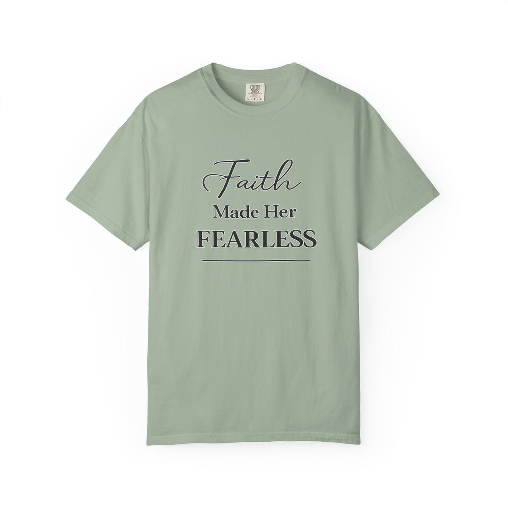 Faith Made Her Fearless T-Shirt — Inspirational Christian Tee for Women