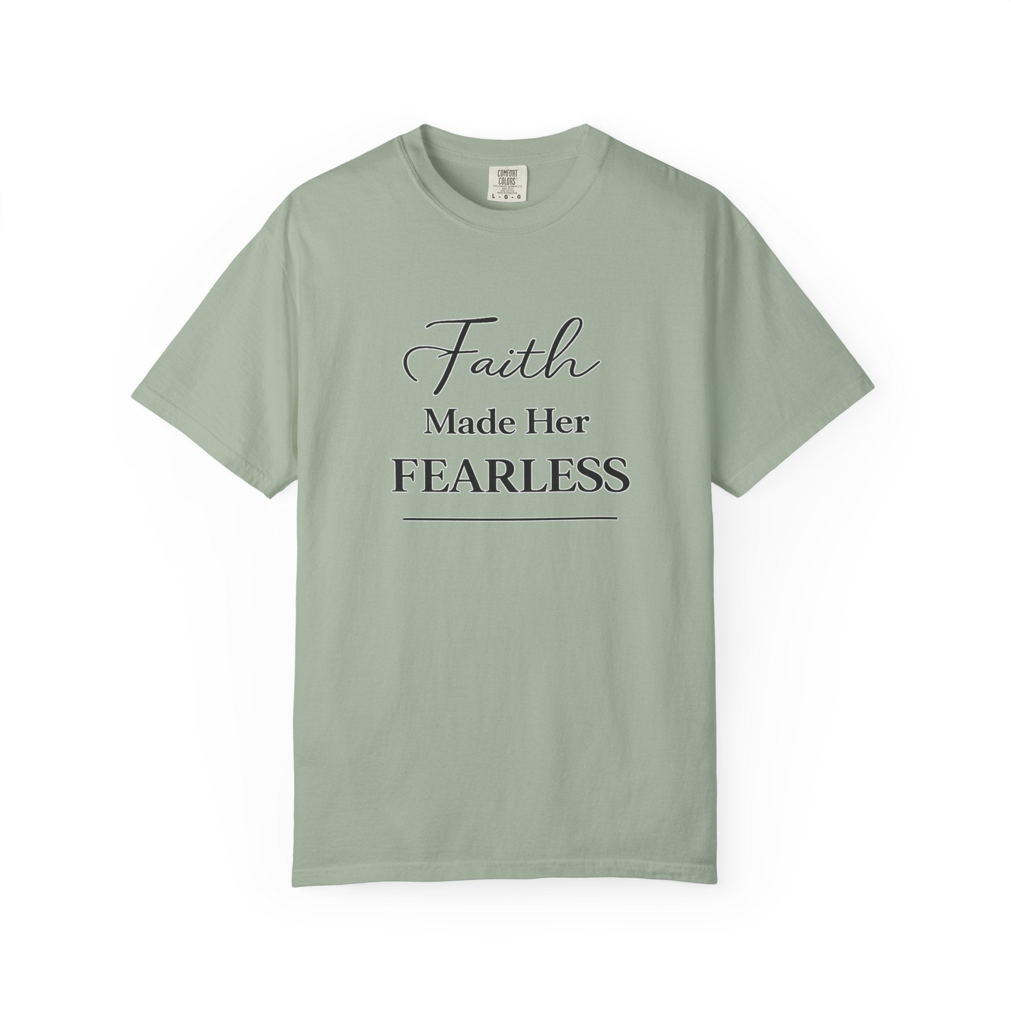 Faith Made Her Fearless T-Shirt — Inspirational Christian Tee for Women