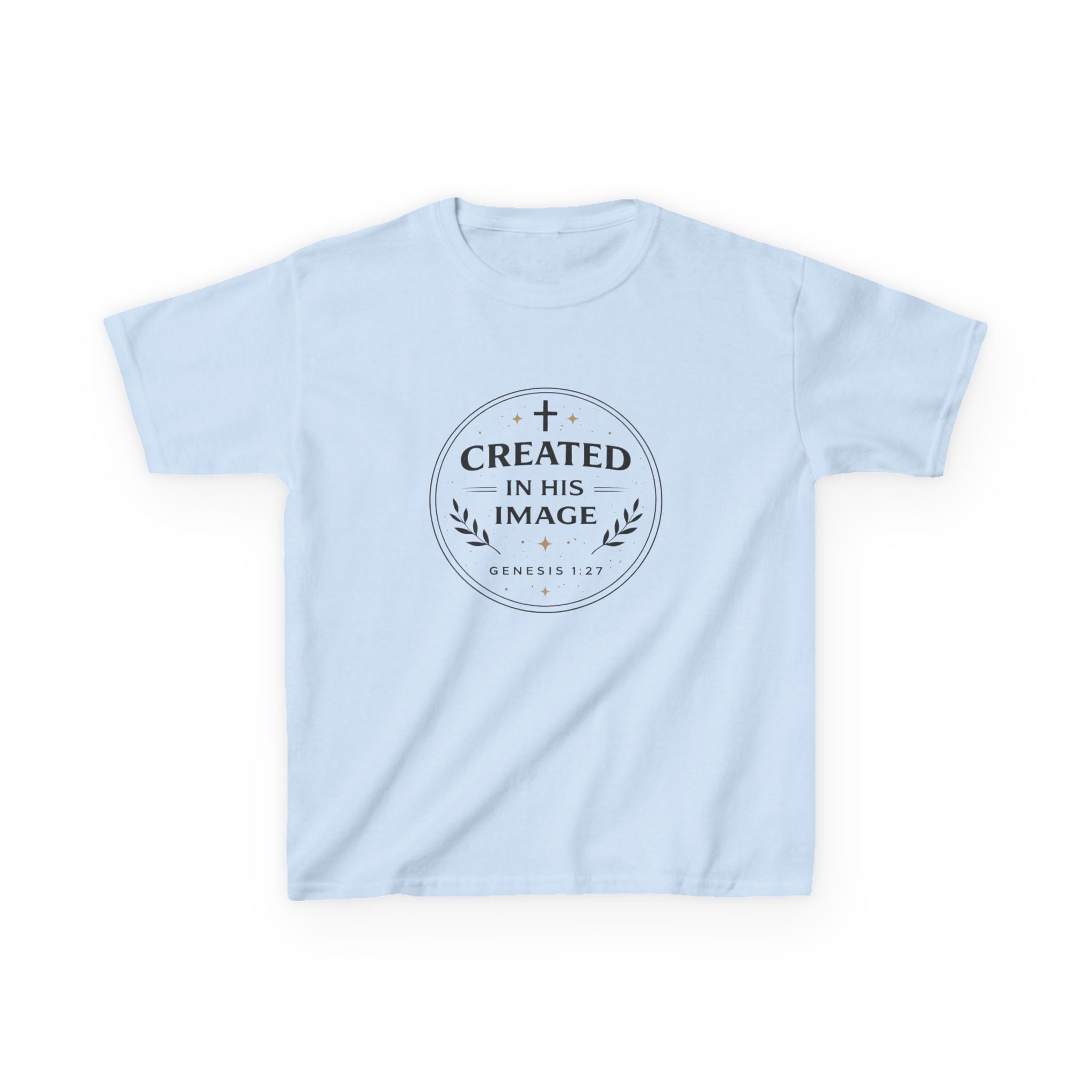 Girls  " Created In His Image" Kids Heavy Cotton™ Tee